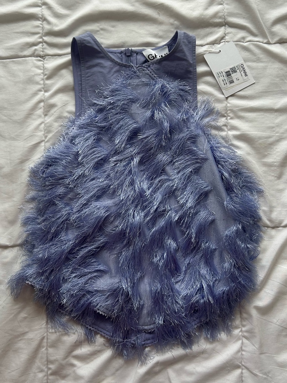 Ganni Feathered Tank
